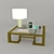 Golden Table Decor Set 3D model small image 1