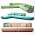 Oasi Paola Lenti Modular Sofa 3D model small image 1