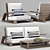 Elegant Teak Outdoor Sofa 3D model small image 1