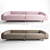 Italian Elegance: Baxter Fold Sofa 3D model small image 1