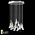 Sagarti Flora Chandelier: Elegant Porcelain and Swarovski Crystal Pendant Lighting 3D model small image 1