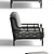 Legardo Outdoor Chair: Comfort and Style 3D model small image 2