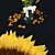 Sunflower Vase: Decorative Floral Accent 3D model small image 2