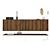 Stylish Telescope Decor Set 3D model small image 1