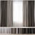 Elegant Curtain & Sheer Set 3D model small image 1