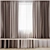 Elegant Window Drapes & Sheers 3D model small image 1