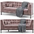 Title: Gisele Curved Velvet Sofa 3D model small image 1
