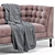 Title: Gisele Curved Velvet Sofa 3D model small image 2
