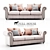 Classic Chester Sofa: Textile & Solid Wood 3D model small image 1