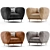 Cozy Montgolfiere Armchair: Dwarf Rhino 3D model small image 2