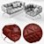 Steel Rods Geometric Furniture 3D model small image 3
