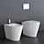 Alice Ceramica Icon Round Ceramic Toilet 3D model small image 1