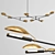 Elegant Black Branching Chandelier 3D model small image 1