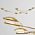 Elegant Gold Branch Chandelier 3D model small image 1