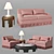 Luxurious Bottega Veneta Rudi Sofa Set 3D model small image 1