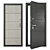 Sturdy Steel Entrance Doors - Groff T 3D model small image 1