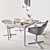 Modern Dining Set: Poliform Strip Chair, TOM DIXON PIPE LIGHT Chandelier & Custom Table 3D model small image 3