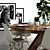 Modern Loft Dining Set 3D model small image 2