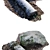 Outdoor Stone and Log Sculpture 3D model small image 2