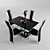 Modern Dining Set: Avrora Table & C-100 Chairs 3D model small image 1