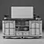 Luetta 52" TV Stand with Stylish Design 3D model small image 3