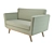 Elegant Red Bakou Celadon Sofa 3D model small image 1