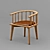 Elegant Slat Chair 3D model small image 1