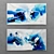 Minimalistic Blue and White Abstract Painting 3D model small image 1