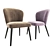 Sleek Minotti Aston Bar Stool & Lounge Chair Set 3D model small image 2