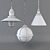 Antique Brass Pendant Lighting Set 3D model small image 2