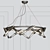 Industrial Oil Rubbed Bronze Chandelier 3D model small image 1