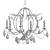 Elegant Jolie Crystal Chandelier 3D model small image 3