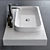 GALASSIA MEG11 Inset Ceramic Washbasin 3D model small image 2