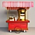 Vintage Popcorn Cart: Your Classic Summer Delight 3D model small image 2