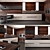 Contempora Kitchen Set: Aster Cabinets, Noma Table, Loft Chairs 3D model small image 1
