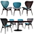 Modern Dining Set: Baxter ALVARO ALMA 3D model small image 1