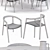 Elegant Manutti Solid Chair & Stylish Torsa Table 3D model small image 2