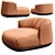 Kristalia Brioni Lounge Armchair: Comfort and Style 3D model small image 1