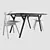 Modern Ren Dining Table & Piano Chair 3D model small image 3