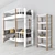 Ellipse Classic Bunk Bed: Stylish and Space-Saving 3D model small image 2