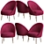 Sultry Satin: Nessa Chair 3D model small image 1