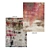 Keiji Distressed Abstract Rug: Pink, Green & Grey 3D model small image 1
