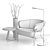 Elegant Meridiani Nani Small Armchair 3D model small image 2