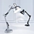 Modern Black/Silver Table Lamp 3D model small image 1