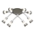 Jenna Gold Chandelier: Evrosvet 90096-8 3D model small image 2