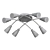 Jenna Gold Chandelier: Evrosvet 90096-8 3D model small image 3