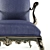 Classical Venetian Armchair on Wheels: Roberto Giovannini 3D model small image 2