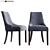 Preston Velvet Chair: Versatile Elegance for Any Space 3D model small image 1