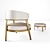 Wansheng Chair and Pouf Set 3D model small image 2