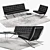 Barcelona Sofa Set with Coffee Table 3D model small image 1